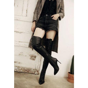Women’s Stylish PU Leather Thigh-High Boots – Fine Quality Accessories