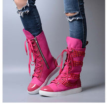 Load image into Gallery viewer, Women&#39;s Colorful Rivet Design Leather Skin Ankle Boots