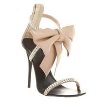 Load image into Gallery viewer, Cross-wrap Bow Design Open Toe Heels - Ailime Designs