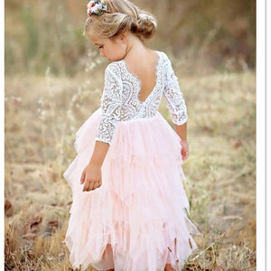 Children's Layered Tulle Lace Design Dresses - Ailime Designs - Ailime Designs