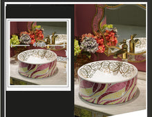 Load image into Gallery viewer, Art Deco Multi Pink Bathroom Basin Sinks - Ailime Designs