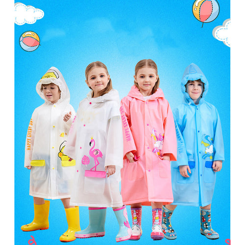 Children's Character Design Hooded Waterproof Rain Coats - Ailime Designs
