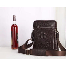 Load image into Gallery viewer, 100% Genuine Wine Crocodile Leather Skin Unisex Cross Body Bags - Ailime Designs
