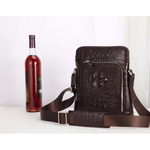 100% Genuine Wine Crocodile Leather Skin Unisex Cross Body Bags - Ailime Designs