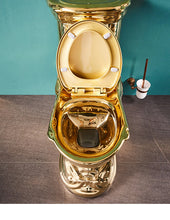 Load image into Gallery viewer, High Quality Luxury Embossed Design Gold Toilets - Ailime Designs