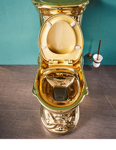High Quality Luxury Embossed Design Gold Toilets - Ailime Designs