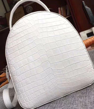 Load image into Gallery viewer, 100% Genuine Crocodile Belly Leather Skin Back-Packs - Fine Quality Luxury Accessories
