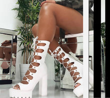 Load image into Gallery viewer, Women&#39;s Army Style Platform Ankle Boots - Ailime Designs