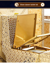 Load image into Gallery viewer, Luxury One-Piece Decorative Stain Glass Design Toilets