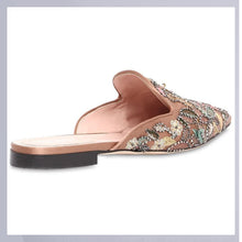 Load image into Gallery viewer, Women&#39;s Pointed Toe Satin Design Crystal Mules - Ailime Designs