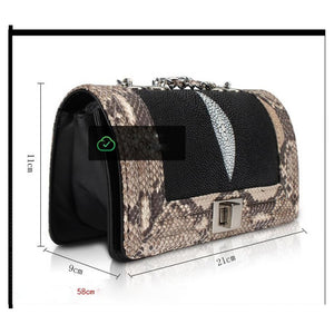 100% Genuine Python & Sting Ray Leather Skin Handbags - Ailime Designs