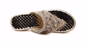 Women's Crystal Design Flip Flop Wedge Mules - Ailime Designs
