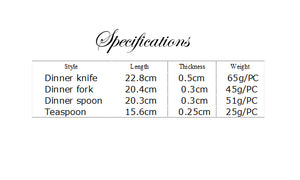 Flatware Cutlery Sets - Kitchen Tableware Utensils 24 pc - Ailime Designs