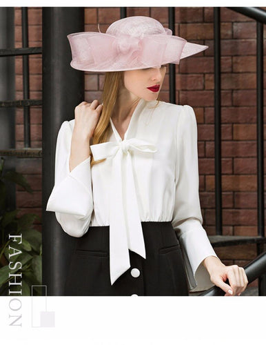 British Style Women's Linen Flat-Top Design Brim Hats - Ailime Designs