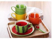 Load image into Gallery viewer, Hand-Painted 3-Pc Fruit Design Ceramic Cup Set - Ailime Designs