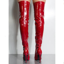Load image into Gallery viewer, Women’s Stylish Stretch Patent Leather Thigh-High Boots – Fine Quality Accessories