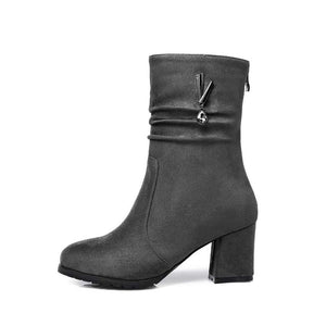 Women's Fine Quality Ultra Suede Ankle Boots