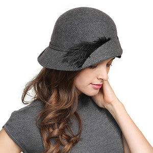 Elegant Women's Vintage Style Wool Cloche Hats - Ailime Designs