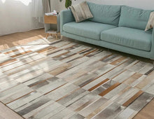 Load image into Gallery viewer, Wood Design Genuine Leather Skin Area Rugs