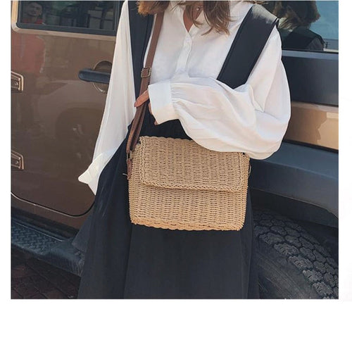 Women's Stylish Summer Delightful Bamboo Straw Handbags - Ailime Designs