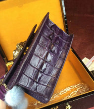 Load image into Gallery viewer, 100% Genuine Purple Crocodile Leather Skin Handbags - Ailime Designs