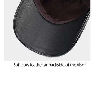 100% Genuine Brown Ostrich Leather Skin Caps - Ailime Designs