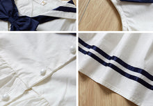 Load image into Gallery viewer, Children Sailor Design Button Front Dresses - Ailime Designs