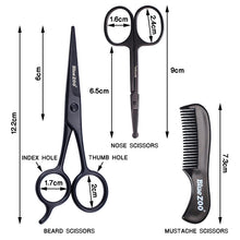 Load image into Gallery viewer, Men&#39;s 4pcs Scissors &amp; Comb Set -Professional Barber Tool Accessories