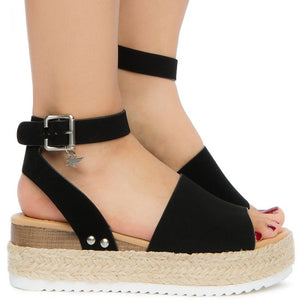 Women's Cross-wrap Design Platform Sandals - Ailime Designs
