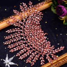 Load image into Gallery viewer, Crystal Design Elegant Leaf Design Hair Clips – Ailime Designs