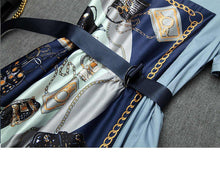 Load image into Gallery viewer, Handbags Conversational Print Design Flare Bottom Dresses