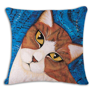 Cat Design Throw Pillowcases