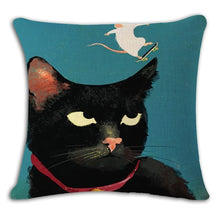 Load image into Gallery viewer, Cat Design Throw Pillowcases