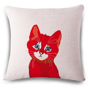 Cat Design Throw Pillowcases