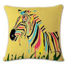 Load image into Gallery viewer, Zebra Hand painted Print Design Throw Pillowcases