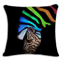 Load image into Gallery viewer, Zebra Hand painted Print Design Throw Pillowcases
