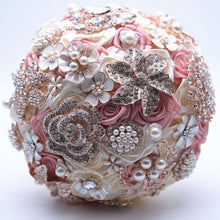 Load image into Gallery viewer, Bridal Accessories - Wedding Rhinestone Trim Flower Bouquets