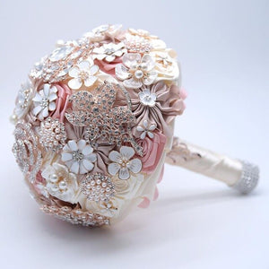 Bridal Accessories - Wedding Rhinestone Trim Flower Bouquets