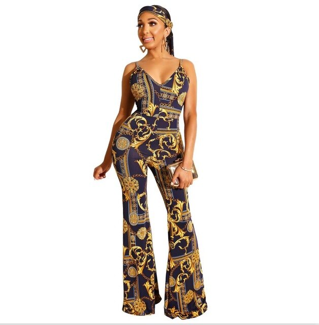 Classic Style Women's Sleeveless Scallop Front Design Jumpsuits