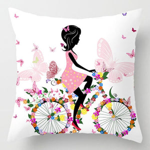 Fairy Print Design Throw Pillows