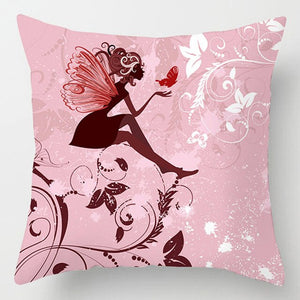 Fairy Print Design Throw Pillows