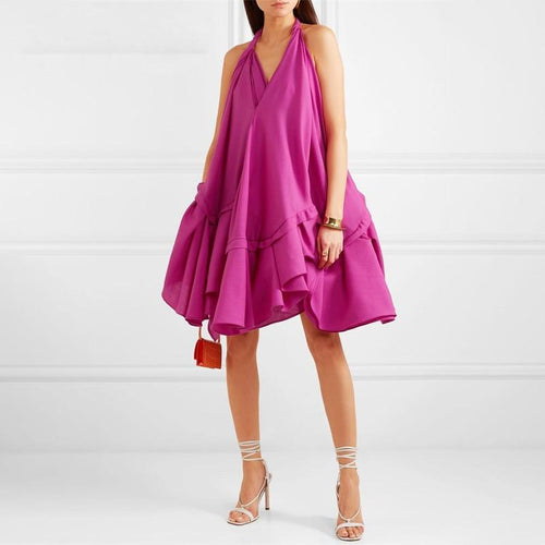 Women's Asymmetrical Ruffle Dresses - Ailime Designs