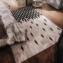 Load image into Gallery viewer, Diamond Border Print Design Genuine Leather Skin Rugs