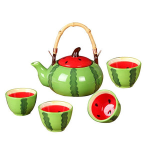 Creative Ceramic Fruit  Design Teapot 5Pc Sets - Ailime Designs