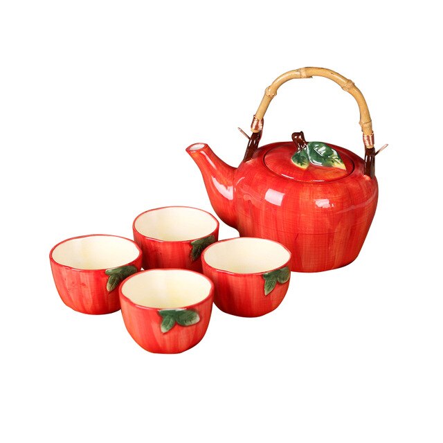 Creative Ceramic Fruit  Design Teapot 5Pc Sets - Ailime Designs