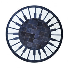 Load image into Gallery viewer, Pin-wheel Design Oval Leather Skin Area Rugs