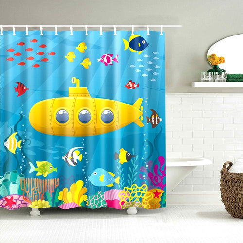 Bathroom Screen Print Design Shower Curtains