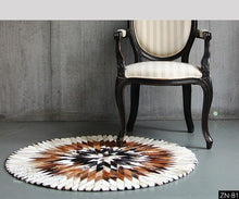 Load image into Gallery viewer, Modern Style Genuine Leather Skin Area Rugs w/ Center Medallion