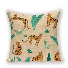Load image into Gallery viewer, Leopard Print Design Linen Throw Pillowcases