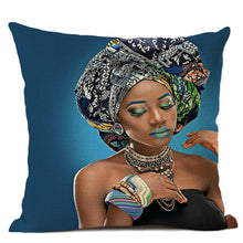 Load image into Gallery viewer, Beautiful Ethnic Women Head-shot Print Design Throw Pillows